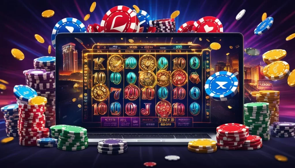 Màn hình trò chơi slot video hiện đại
